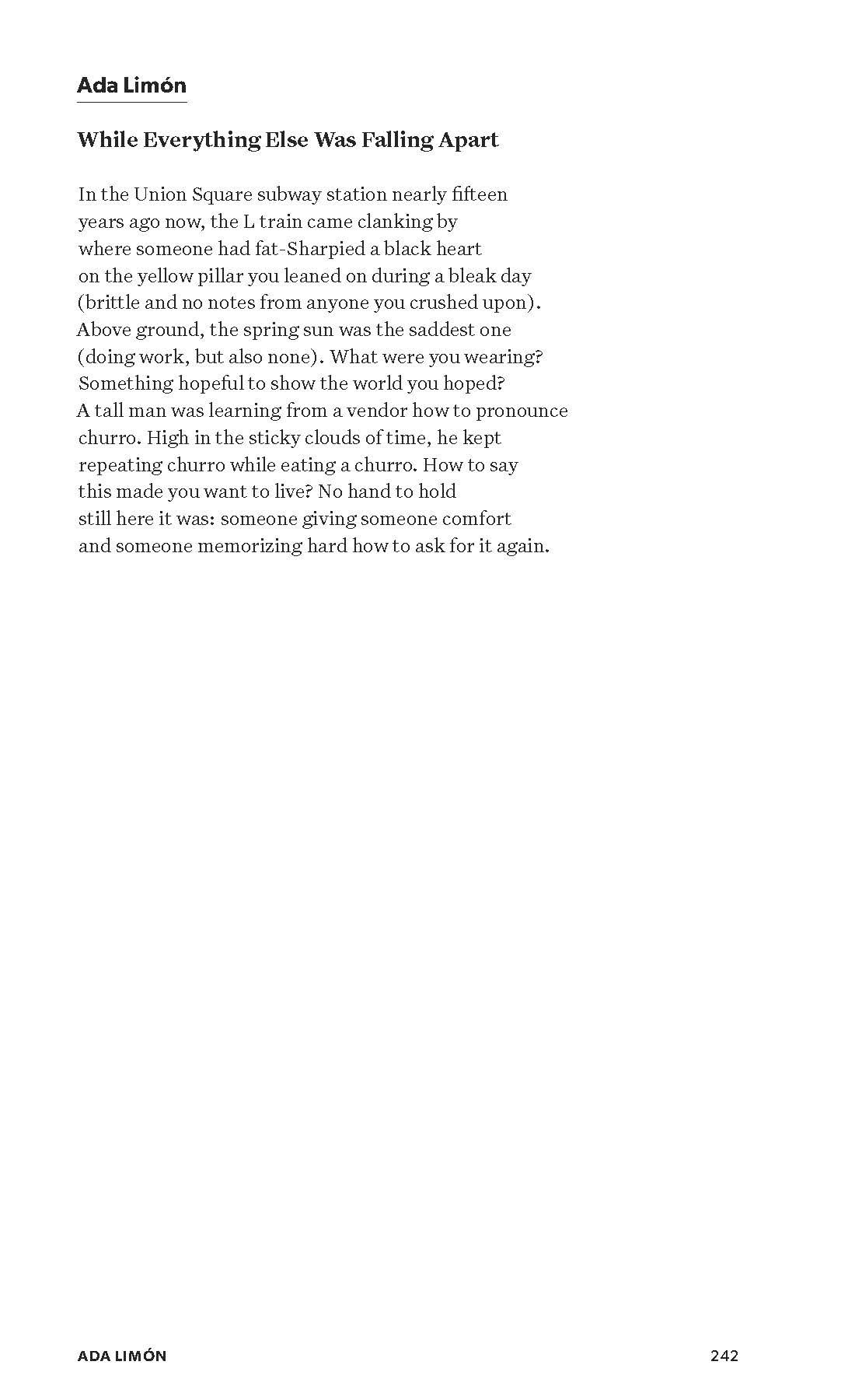 Ada Limon While Everything Else Was Falling Apart